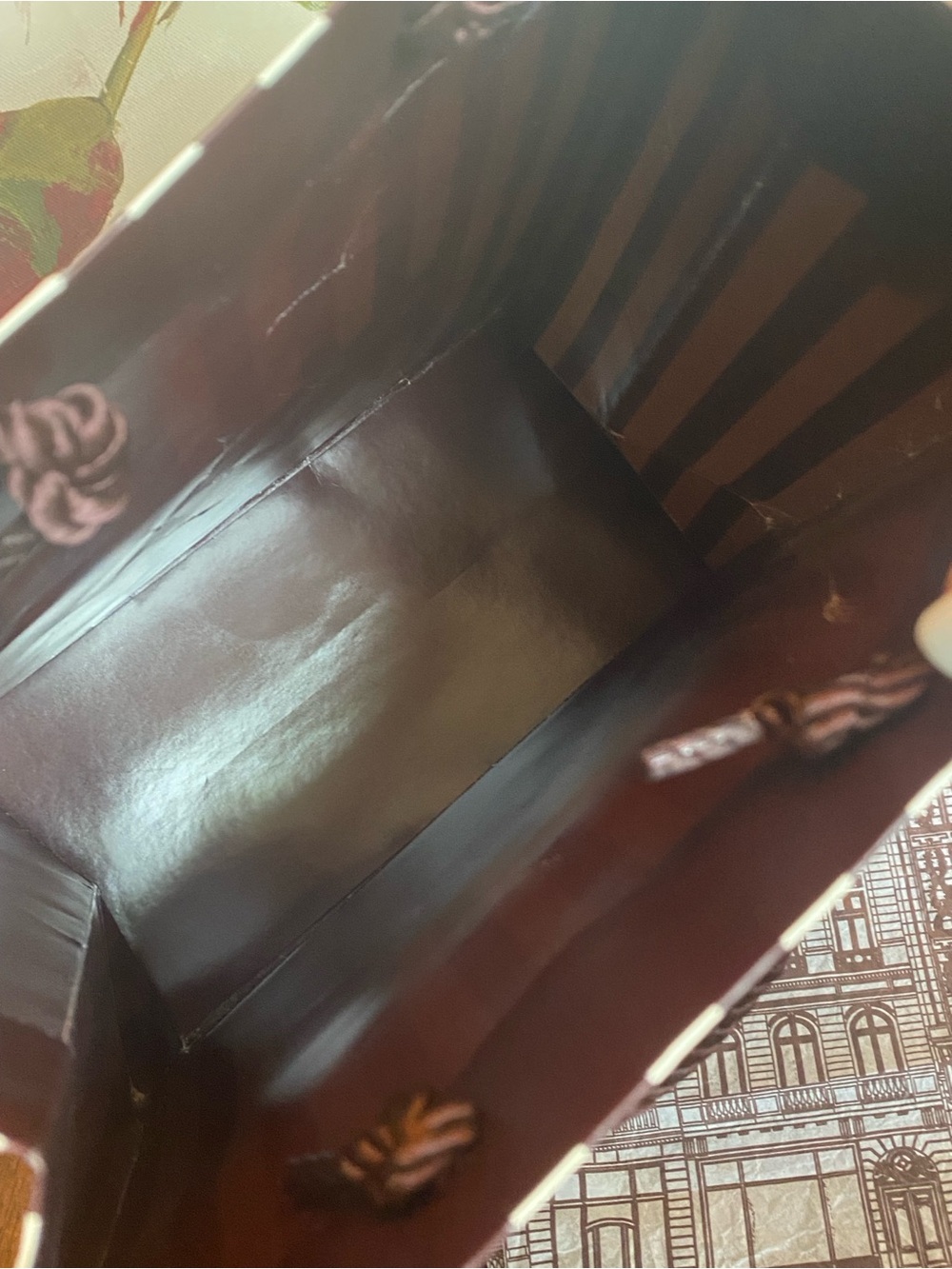 Henri Bendel Burgundy Black Friday Pouch GWP w/Stripe Tab & Bonus Bag w/Tissue - Picture 8 of 16